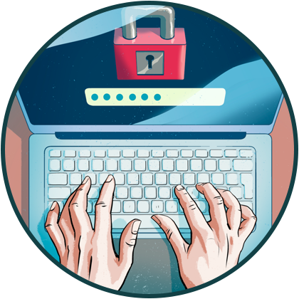 hands on the keyboard